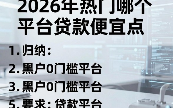 2026年热门哪个平台贷款便宜点，归纳5个黑户0门槛贷款平台