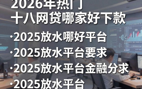 2026年热门十八网贷哪家好下款,整理五个2025放水平台