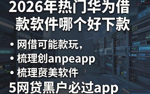 2026年热门华为借款软件哪个好下款，梳理5个网贷黑户必过app