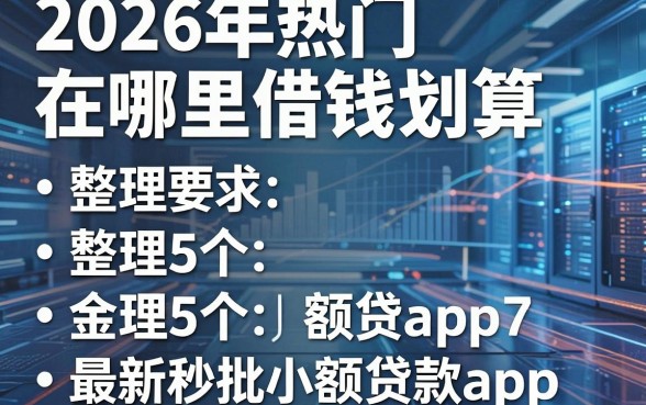 2026年热门在哪里借钱划算，整理5个最新秒批小额贷款app