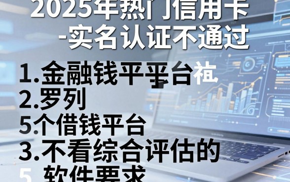 2025年热门信用卡实名认证不通过，罗列5个借钱平台不看综合评估的软件