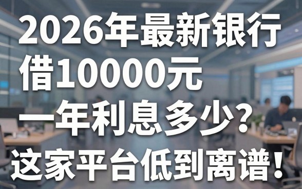 2026年最新银行借10000元一年利息多少？这几家平台低到离谱！