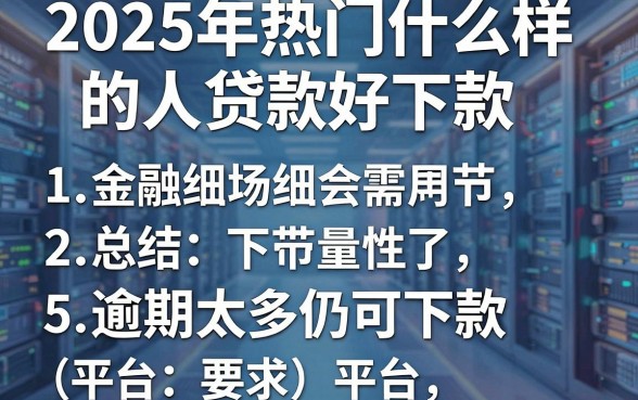 2025年热门什么样的人贷款好下款,总结5个逾期太多仍可下款的平台