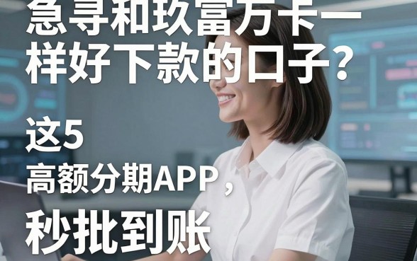 急寻和玖富万卡一样好下款的口子?这5款高额分期APP,秒批到账!