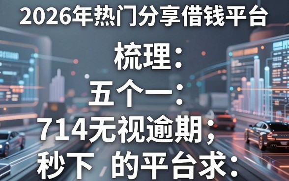 2026年热门分享借钱平台,梳理五个714无视逾期秒下的平台
