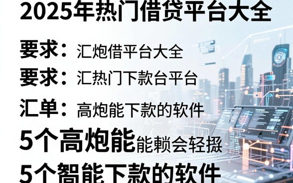 2025年热门借贷平台大全,汇总5个高炮能下款的软件