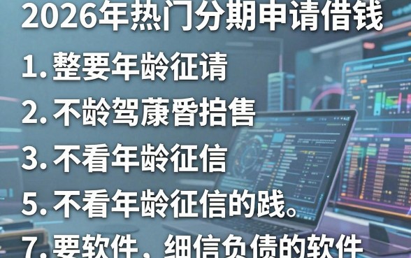2026年热门分期申请借钱,整理5个不看年龄征信负债的软件