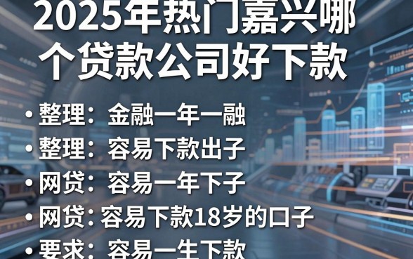 2025年热门嘉兴哪个贷款公司好下款,整理五个网贷容易下款18岁的口子