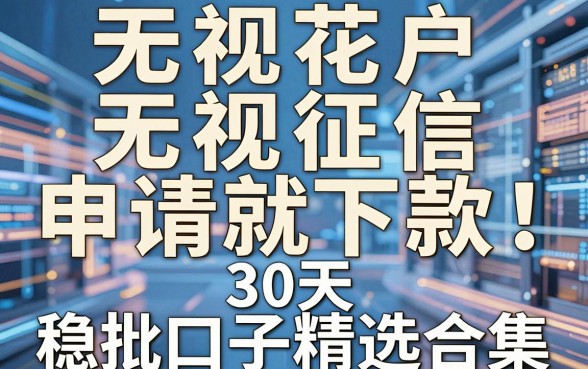 无视花户无视征信,申请就下款!30天稳批口子精选合集