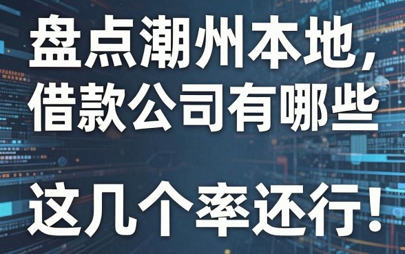 盘点潮州本地借款公司有哪些，这几个通过率还行