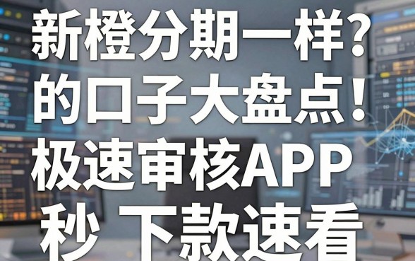 新橙分期一样的口子大盘点!这几家极速审核APP秒下款速看