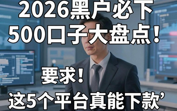 2026黑户必下500口子大盘点!这5个平台真的能下款