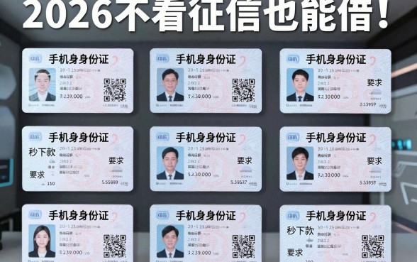 2026不看征信也能借!这五个手机身份证秒下款的热门借款平台速看