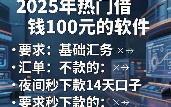 2025年热门借钱100元的软件，汇总五个夜间秒下款的14天口子