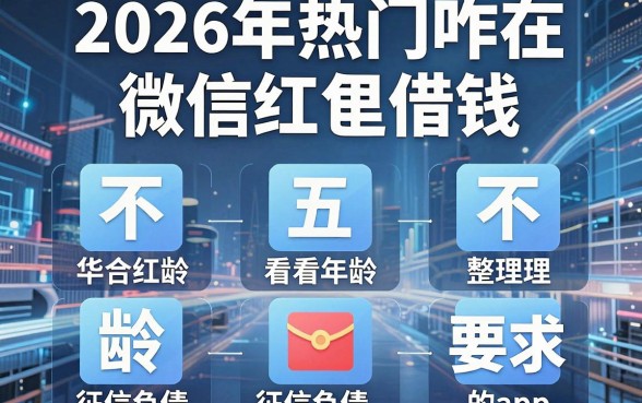 2026年热门咋在微信红包里借钱,整理五个不看年龄征信负债的app