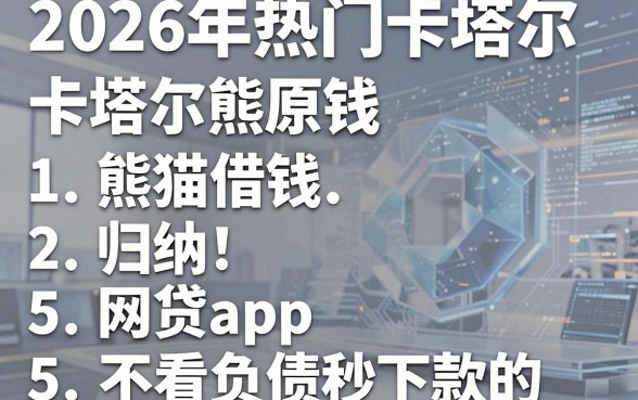 2026年热门卡塔尔熊猫借钱，归纳5个不看负债秒下款的网贷app