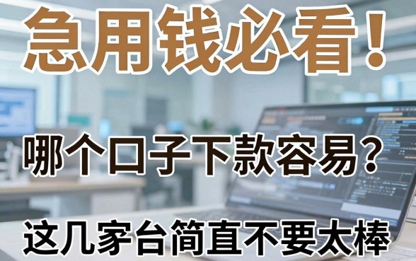 急用钱必看！哪个口子下款容易？这几家平台简直不要太棒！
