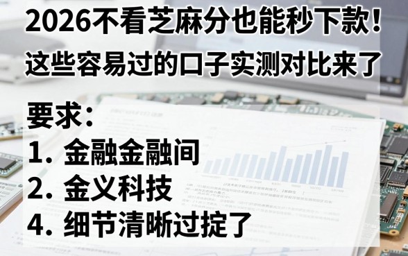 2026不看芝麻分也能秒下款!这些容易过的口子实测对比来了