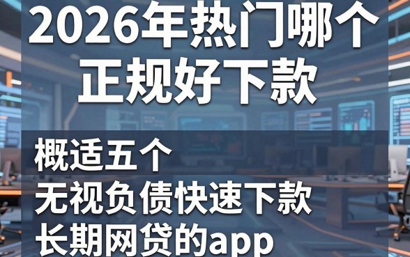 2026年热门哪个正规好下款,概括五个无视负债快速下款长期网贷的app