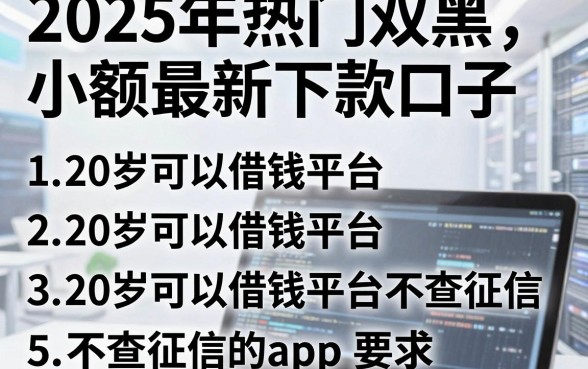 2025年热门双黑小额最新下款口子,罗列5个20岁可以借钱平台不查征信的app