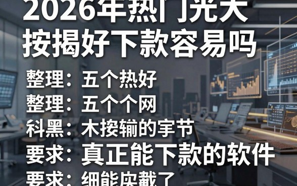 2026年热门光大按揭好下款容易吗,整理五个网黑真正能下款的软件