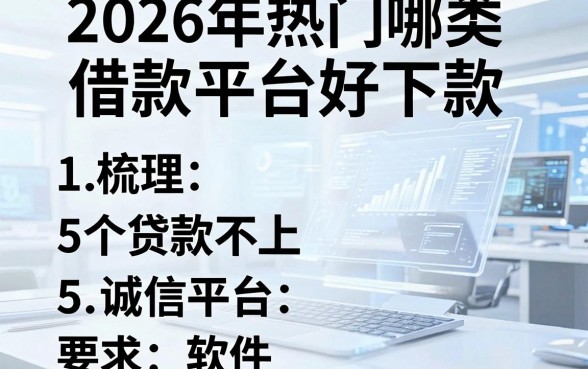 2026年热门哪类借款平台好下款,梳理5个贷款不上诚信平台的软件