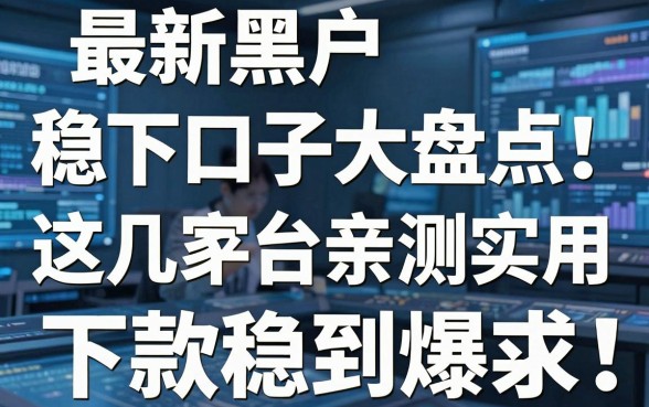 最新黑户稳下口子大盘点！这几家平台亲测实用，下款稳到爆
