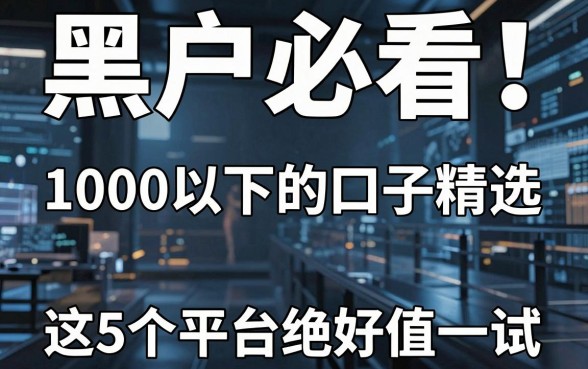 黑户必看！1000以下的口子精选，这5个平台绝对值得一试！