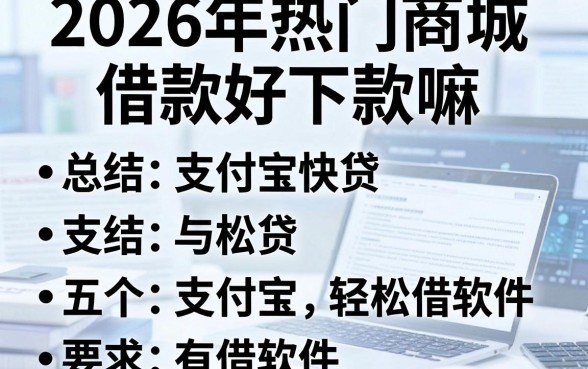 2026年热门商城借款好下款嘛，总结五个支付宝快贷轻松借软件
