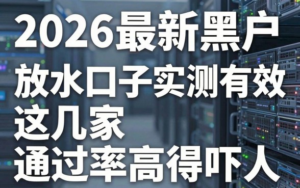 2026最新黑户放水口子实测有效，这几家通过率高得吓人！