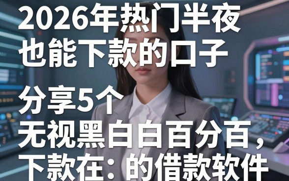 2026年热门半夜也能下款的口子,分享5个无视黑白百分百下款的借款软件