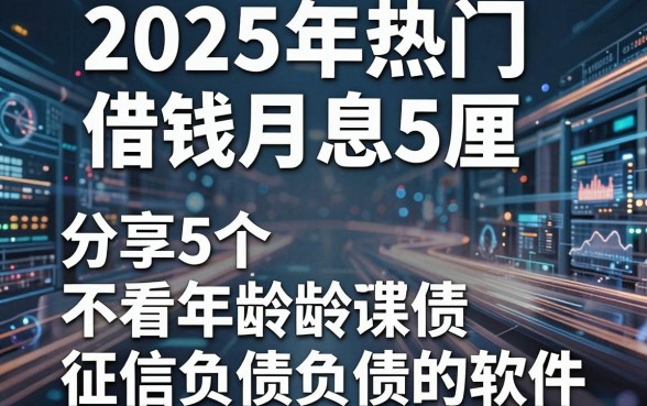 2025年热门借钱月息5厘,分享5个不看年龄征信负债的软件