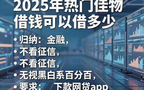 2025年热门佳物借钱可以借多少，归纳五个不看征信无视黑白百分百下款网贷app