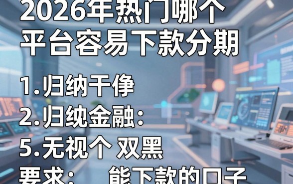 2026年热门哪个平台容易下款分期,归纳5个无视双黑能下款的口子