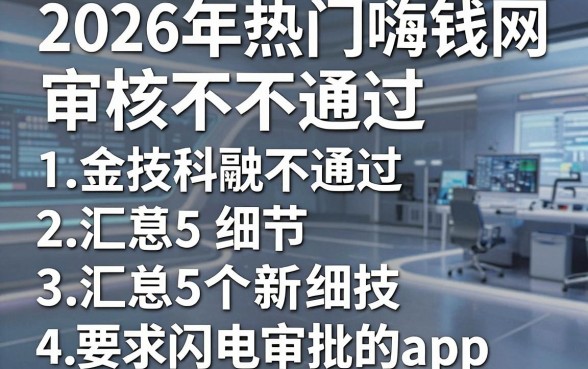 2026年热门嗨钱网审核不通过，汇总5个闪电审批的app