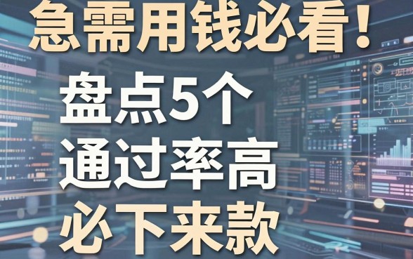 急需用钱必看！盘点5个通过率高、必下来款的靠谱网贷口子