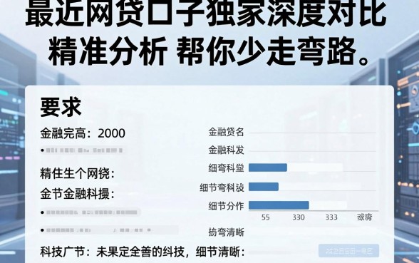 最近网贷口子独家深度对比,精准分析帮你少走弯路!
