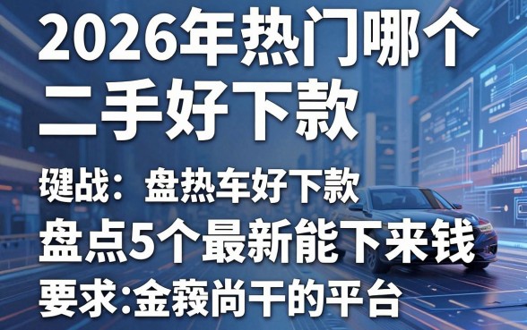 2026年热门哪个二手车好下款，盘点5个最新能下来钱的平台