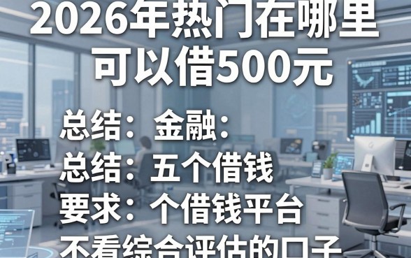 2026年热门在哪里可以借500元,总结五个借钱平台不看综合评估的口子