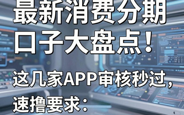 最新消费分期口子大盘点！这几家APP审核秒过，速撸！