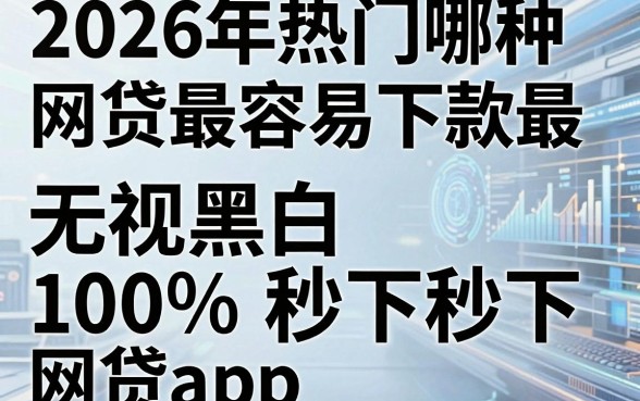 2026年热门哪种网贷最容易下款最，梳理五个无视黑白100%秒下网贷app