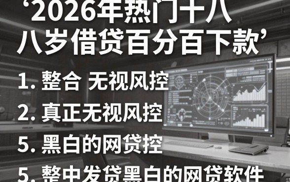 2026年热门十八岁借贷百分百下款,整合5个真正无视风控黑白的网贷软件