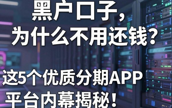 黑户口子为什么不用还钱？这5个优质分期APP平台内幕揭秘！