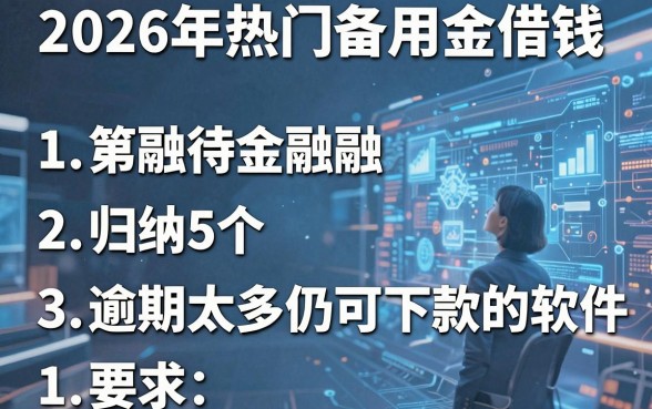 2026年热门备用金借钱，归纳5个逾期太多仍可下款的软件