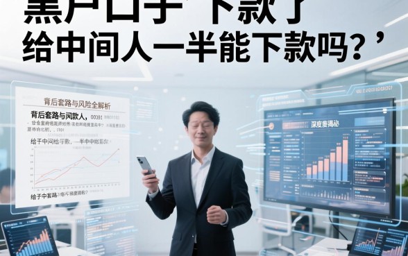“黑户口子下款了给中间人一半能下款吗？”深度揭秘：背后套路与风险全解析！