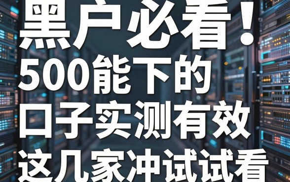 黑户必看！500能下的口子实测有效，这几家速冲试试看