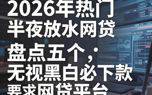 2026年热门半夜放水网贷，盘点五个无视黑白必下款的网贷平台
