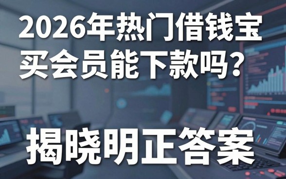 2026年热门借钱宝买会员能下款吗?深度对比分析揭晓明确答案!