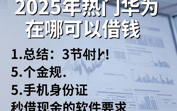 2025年热门华为在哪可以借钱，总结5个手机身份证秒借现金的软件