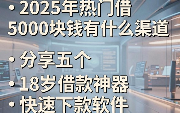 2025年热门借5000块钱有什么渠道，分享五个18岁借款神器快速下款软件